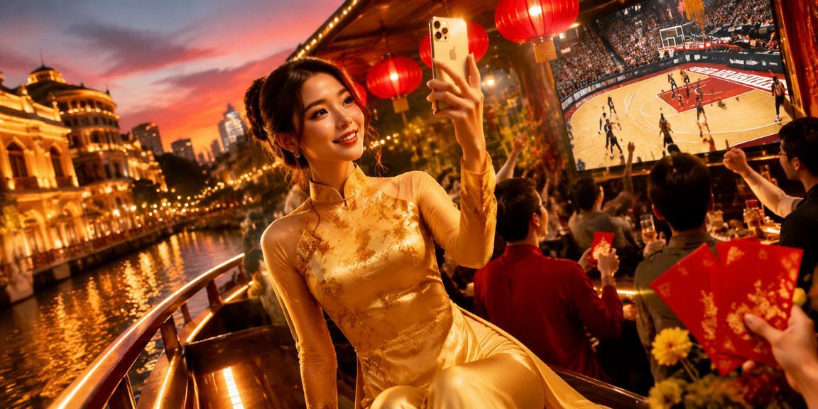Người hâm mộ bóng rổ tại Hà Nội theo dõi trận đấu với trang phục áo dài truyền thống