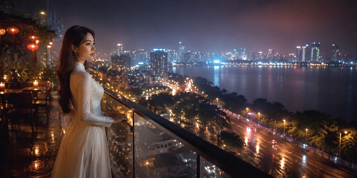 Người dùng Hà Nội tham gia casino trực tuyến với trang phục áo dài truyền thống Việt Nam