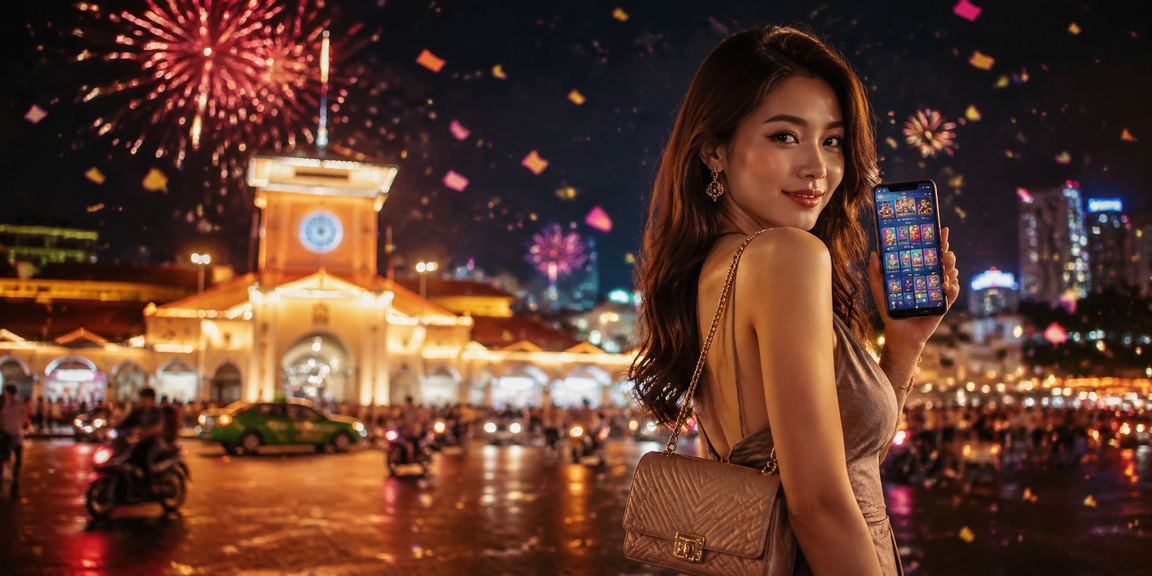 Không khí lễ hội và nạp tiền thưởng sôi động tại TP Hồ Chí Minh về đêm