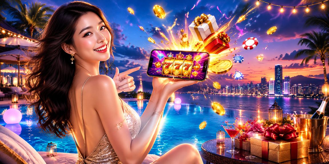 Khung cảnh bãi biển Nha Trang với ánh sáng và máy chơi slot